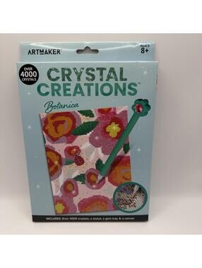 Artmaker Crystal Creations Diamond Art Kit  Gems - Botanica - NEW Craft Activity